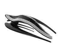 Beaupretty French Claw Clip for Women, Flat Hair Clips Rhinestone Duckbill Flat Claw Grip for Bun for Thick or Thin Hair