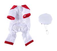 Beaupretty Funny Dog Costume for Pet Apparel Comfortable Polyester Material White Colour Suitable for Halloween and Christmas Party Dressing