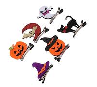 Beaupretty Funny Pumpkin Devil Headdress Hair Clip 6pcs Bat Hair Clips for Halloween Costumes