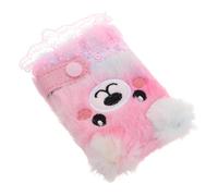 Beaupretty Furry Plush Notebook with Buckle for Portable Diary Soft Animal Pattern Cover Bear with Dress Cozy Writing School Notes