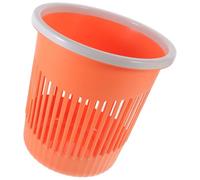 Beaupretty Garbage Can round Wastebasket Pp Orange Simple Look Design Not Easy to Break for Kitchen and Bedroom Use