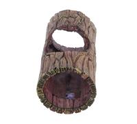 Beaupretty Gecko Reptile Resin Hideout with Suction Cup, Bark Texture Shelter for Lizard and Amphibian Habitat in Aquarium and Terrarium