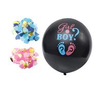 Beaupretty Gender Reveal Balloon with Pink and Blue Confetti Creative Sphere for Shower Party Decorations Simple DIY Matching Kit for Boy Girl Celebration