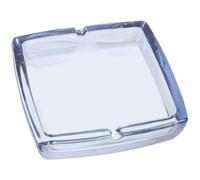 Beaupretty Glass Ashtray Decorative Ash Tray with Safe Smooth Edges Large Square Modern Blue and Artistry for Parties and Office Use