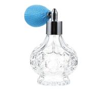 Beaupretty Glass Perfume Bottle with Tassel Spray Pump Refillable Atomizer for Travel and Daily Use Elegant Carved Retro Design Fragrance Container