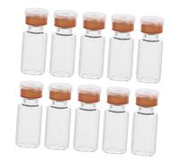 Beaupretty Glass Vials Sample Storage Bottles 3ml Small Liquid and Powder Vials Caps 20pcs for Laboratory and Essential Oil Storage