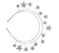 Beaupretty Glitter Rhinestone Star Headband Elegant Crown Hairpiece for Weddings Birthdays and Performances for Women and Photography Prop Comfortable Fit