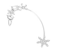 Beaupretty Glitter Zircon Snowflake Ear Cuff Hook Earring Lightweight Jewelry Accessory for Women Comfortable Fashionable for Birthday Wedding Christmas Parties