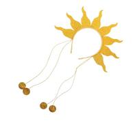 Beaupretty Glittering Flame Hairband with Bead Chains for Adults Lightweight Fire Party Accessory for Halloween Rave Carnival and Festival Celebrations