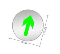 Beaupretty Glow in The Dark for Floor Sign Exit Sign Stainless Steel in Emergency Evacuation Guidance Marker Rectangular Shape Easy Installation Indoor and Outdoor Use Emergency Situations