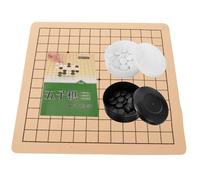 Beaupretty Go Chess Set Professional Go Chess Training Set for Beginners Includes Black and White Stones with Leather Board Portable Design for Easy Storage Play Anytime