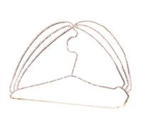 Beaupretty Gold Rhinestone Headband for Women Elegant Decorative Chain Headdress for Weddings Festivals and Costume Parties Lightweight Comfortable Design Stylish Face Jewels Accents