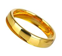 Beaupretty Gold Tungsten Ring for Women Teen Lightweight Stackable Metal Band Comfortable Skin-safe Jewelry for Birthdays Weddings Proms American