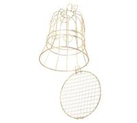 Beaupretty Golden Foldable Bird Feeder Made of Iron with Elegant Design, Parrot Friendly Outdoor Feeder and Indoor Ornament for Garden Decor, Suitable for Birds and Parakeets