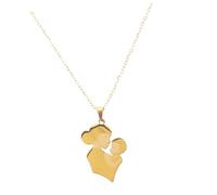 Beaupretty Golden Mom Pendant Necklace Chic Stylish Mother Necklace Unique Design for Mother's Day for Mom Daughter Comfortable Fashionable Accessory Random Color