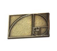 Beaupretty Golden Ratio Lapel Pin Rectangle Math Pin Badge Medieval Artistic Style Metal Commemorative Item for Artists and Math Enthusiasts on Teacher's Day and Special Occasions