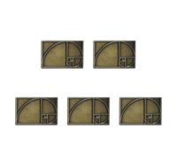 Beaupretty Golden Ratio Lapel Pin Set 5Pcs Rectangle Math Brooch Metal Badge for Teachers Stem Enthusiasts Vintage Medieval Style
