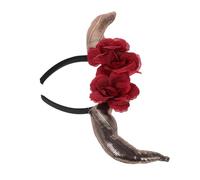 Beaupretty Gothic Devil Horns Headband for Halloween Cosplay Lightweight Cloth Demon RAM Horns Accessory Comfortable Fit for Women and Men Costume Party