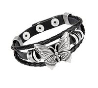 Beaupretty Gothic Punk Bracelet for Men Women Multi Braided Cuff Wristband Durable Comfortable Rock Style Accessory for Daily Wear and Festivals