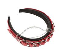 Beaupretty Gothic Punk Hair Headband with Cross Adornment Decorative Hair Accessories for Women for Parties Unique Fashion Styles Leather Chain Details