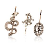 Beaupretty Gothic Style Dragon Hairpin Set Dragon Hair Clip Set 6PCS Punk Bobby Pins Metal Hairpin Clip for Girls for Weddings, Parties, Festivals, Cosplay