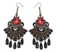Beaupretty Gothic Style Earrings Noble Antique Lace Delicate Dangler for Women Festival Statement Unusual Earrings Stud Pendant