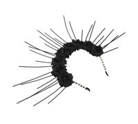Beaupretty Gothic Style Flower Hairband Fashion Headband for Women Performance Hair Accessory for Masquerade Ball Prom Costume Party Black Lolita Headpiece