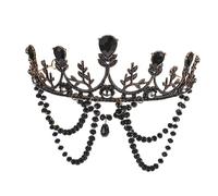 Beaupretty Gothic Tiara for Bride Wedding Hair Decoration Rhinestone Crown Decor Party Headband Elegant Style for Photoshoot