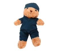 Beaupretty Graduation Nurse Bear Plush Soft Stuffed Animal in Scrub Outfit for Nursing Students Medical Career Keepsake Portable Lightweight Gift
