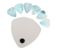 Beaupretty Guitar Pick Storage Bag with Picks Pu Leather Case for Acoustic Electric Guitar Plectrums Holder with Three Thicknesses for Home Stage Use