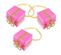 Beaupretty Hair Band Bowknot 3pcs Fluffy Headband Decorative Hair for Party Christmas Costume
