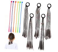 Beaupretty Hair Clip Set 12pcs Braided Hair Bands for Boys and Girls Neon Braid Extensions for Braids Festival Party Supplies