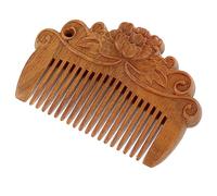 Beaupretty Hair Comb for Women Handmade Relief Design Smooth Portable Durable Craft Peony