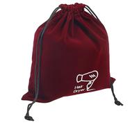 Beaupretty Hair Dryer Storage Organizer Drawstring Bag Burgundy with Blow Dryer Print Portable Travel Pouch Multipurpose Fabric for Sports and Home Use
