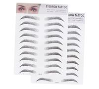 Beaupretty Hair-like Eyebrow Transfers 2pcs Black, Artificial Eyebrow Stickers for Beginners, Quick Grooming Tool Suitable