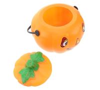 Beaupretty Halloween Candy Bucket with LED Candle, Plastic Pumpkin Shape Candy Container and Party Favor, Orange Halloween Decoration with Handle or Treat and Party Use