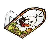 Beaupretty Halloween Decorative Storage Bin with 3d Acrylic Skull Pattern, Gothic Candy Dish Organizer for Dessert Tables and Holiday Use, Acrylic Ghost Candy Tray