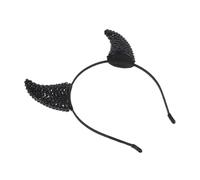 Beaupretty Halloween Devil Headband Glitter Rhinestones Cow Horns Design for Boys and Girls Girls Party Cosplay Devil Costume Accessory