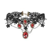 Beaupretty Halloween Gothic Decorative Pendant Jewelry for Cosplay Style Neck Chain with Rhinestones Elegant Accessory for Women