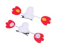 Beaupretty Halloween Mini Knitted Flame Hat Hair Barrettes for Women Lightweight Snap Hair Side Clips for Party Cosplay Devil Design Festive Accessories for Halloween Gatherings