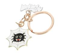 Beaupretty Halloween Spider Bat Keychain Pendant Durable Alloy Festival Decoration Adorable Cartoon Design for Party Favors and Backpack Accessories
