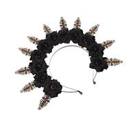 Beaupretty Halo Tiara Headband Flower Headband Women Wedding Guest Accessory for Party Birthday Decoration