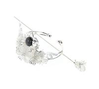 Beaupretty Han Style Tiara and Hairpin Set, Silver Chinese Hair Decor 2pcs for Hanfu Cosplay, Classical Han Hair Accessory for Women Traditional Headwear