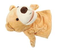 Beaupretty Hand Puppet Bear with Working Mouth Soft Plush Animal Puppet for Adults Cartoon Design for Storytelling Early Education and Interactive Play