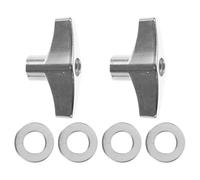 Beaupretty Hand Tighten Wing Nuts Set with 4 Washers and 2 Screws, Replacement Butterfly Fasteners for Drum Hardware, Hi-hat Cymbal Stand Accessories for Snare and Jazz Drum Mounting