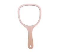 Beaupretty Handheld Mirror Wood Vintage Vanity Hand Mirror Portable Barber Mirror Handheld for Salon Women