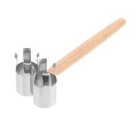 Beaupretty Handheld Wooden Handle Moxa Roll Holder Dual Head Moxibustion Strip Clamp Fastener for Traditional Therapy Suitable for Acupuncture and Home Use