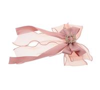 Beaupretty Handmade Bow Brooch for Women Vintage Rhinestone Collar Pin Elegant Pre Tied Bow Tie Accessory for Weddings Uniforms Durable