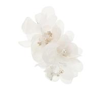 Beaupretty Handmade Bridal Flower Hair Clip Romantic Wedding Hair Accessory Tulle Veil Attachment for Bridesmaids and Bride Elegant Floral Headwear for Weddings and Proms