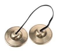 Beaupretty Handmade Copper Cymbal Bell Tingsha Instrument for Meditation Lightweight Finger Bell for Yoga Religious Ceremonies Produces Harmonic Tones for Positive Energy